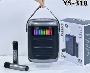 Altoparlante <span class=keywords><strong>Karaoke</strong></span> Portatile con 2 Microfoni Wireless, Luce LED RGB, <span class=keywords><strong>Bluetooth</strong></span> 5.3, Sistema PA per Feste in Casa e Campeggio all'Aperto - Product Image 1