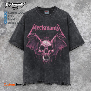เสื้อยืดแขนสั้นสีขาวพิมพ์ลายรูปถ่ายสำหรับผู้ชาย Meckmanly คอกลม สไตล์สตรีท ทรงปกติ ผ้าฝ้าย 100% ระบายอากาศได้ดี - Product Image 6