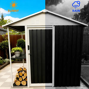 סיטונאי מתכת גן סככה 6ft מגולוון מחסן פלדה מגולוון עם שימוש בפטיו בחצר האחורית - Product Image 4