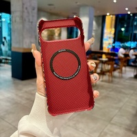 Coque de Téléphone Magnétique Haute Qualité Texture Fibre de Carbone Mate pour Google Pixel 10 Pro XL 7 8 Pro 9 Pro XL, Housse Rigide Antichoc