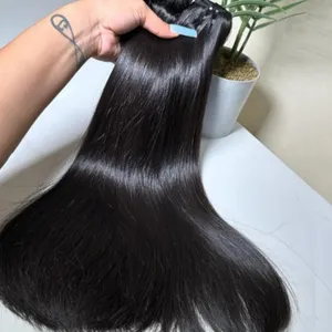 Fornecedores por atacado de cabelo vietnamita 100% cru, pacotes de cabelo vietnamita cru super duplo desenhado, cabelo humano vietnamita