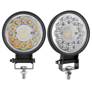 Feux de travail LED haute luminosité pour camion, modèle tournesol, jaune et blanc, projecteur rond - Product Image 4