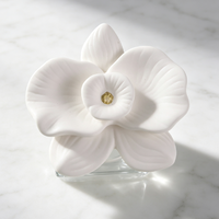 Diffuseur de parfum d'ambiance de luxe 150 ml en verre écologique avec pierre aromatique en céramique parfumée à la lavande et bâtonnets en rotin