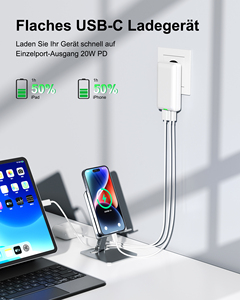 EU <b>Plug</b> USB Wall Charger 3 Ports 30W <b>Fast</b> <b>Charging</b> Universal for Home Office Use - Product Image 5