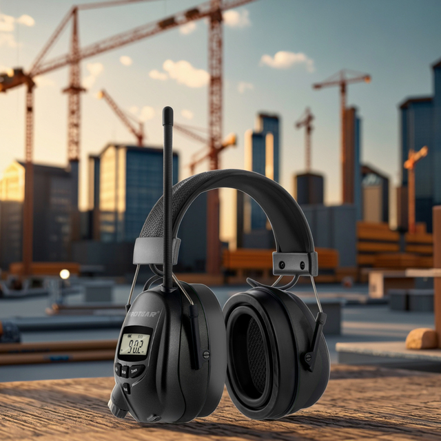 High Quality OEM/ODM Stainless Adjustable Headband Safety Ear Muffs SNR 25 DB BT Earmuffs Hearing Protection for Wood Working