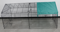 Cage à poulet en métal en gros d'usine extérieur à l'intérieur enceinte à lapin en fil pliable chenil respirant portable durable