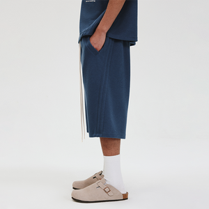 Shorts en coton pour hommes, collection 2026, vente chaude, respirants, 380 g/m², en molleton bouclette, pour sports de plein air - Product Image 2