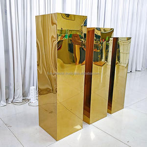 Table à dessert carrée en acier inoxydable de haute qualité avec couleurs personnalisées, durable pour la décoration de mariages et d'événements festifs - Product Image 2