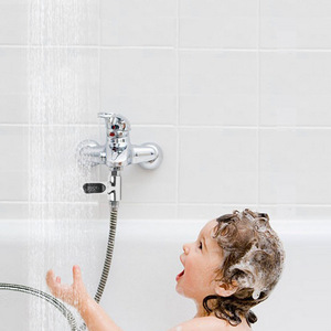 Zhinuan Water Thermometer For Baby Bathing 39.5C Digital Display Shower Faucet Temperature Monitor Silver Metal - Product Image 2