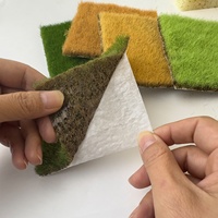 Modèle de grappes d'herbe déchirée à la main à l'échelle 1:64 (110x110 mm) pour plateforme de simulation de pelouse, table de sable, ensembles en plastique DIY