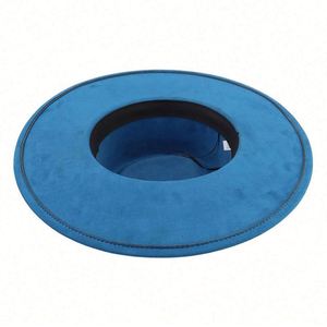 Custom Outdoor Wholesale Fashion Design Wide Brim Panama <b>Hat</b> Men Party Felt Suede Fedora <b>Hat</b> With <b>Band</b> - Product Image 5