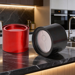 Boîte en fer blanc de luxe pour grains de café de qualité alimentaire, personnalisable, hermétique, avec valve de dégazage, pour le stockage en cuisine - Product Image 2