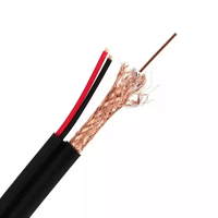 Cable Coaxial RG59/RG6/RG11/RG58 para Cámaras de Seguridad CCTV/CATV con Alimentación, 75ohm