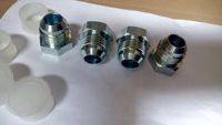 Adaptateur hydraulique haute pression en acier au carbone zingué, raccord mâle multi-standards