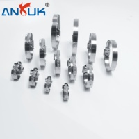 Collier de serrage en acier inoxydable de type allemand ANRUK, tête décalée, 304, 420 mm, grande taille, réglable, pour usage industriel