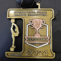 Médailles de course à pied 3D en argent antique de haute qualité, médailles de marathon, médailles personnalisées pour les sports