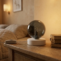 Abat-jour en verre pour lampe de table, base G9, abat-jour en verre, lampe de bureau, lampe de table rétro rustique pour chambre à coucher