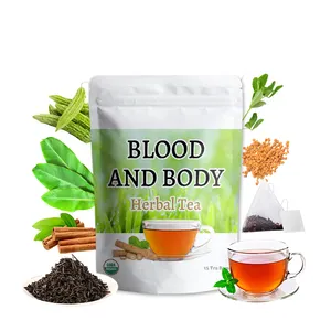 Blood and Body Herbal Tea Black Tea OEM package tea blood sugar free fenugreek banana leaf