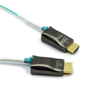 Extenseur de Fibre Optique HD 8K/4K 60Hz 2.1 avec Gaine PVC, Portée 300M, Faible EMF, Câble Non Blindé, EARC/HDR pour Moniteur/Lecteur DVD