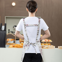 Tablier de barman personnalisé en toile imperméable gaufrée pour restaurant, salon de thé, restaurant de fondue, barbecue, uniforme de service pour femmes