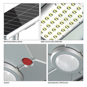 Lampe solaire extérieure SRESKY 80W, qualité industrielle, IP65, solution d'éclairage étanche, lampes solaires d'extérieur - Product Image 5