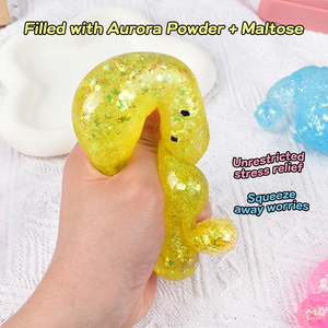 Juguete Antiestrés de Maltosa con Brillo Aurora, Gorila para Apretar, Música, Rebote Lento, Divertido Mini Squishy - Product Image 2