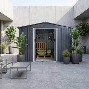 Capanno da <span class=keywords><strong>Giardino</strong></span> per Esterni in Metallo Eco-Friendly, Facile da Montare, Antiruggine, Impermeabile, per <span class=keywords><strong>Biciclette</strong></span>, Spedizione da Magazzino Americano - Product Image 1
