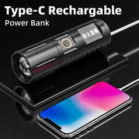 Lampe torche zoomable haute luminosité, longue portée plus de 500 m, étanche, LED, pour le camping, les activités de plein air et les situations d'urgence