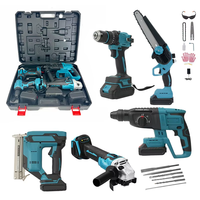 Ensemble combiné sans fil et sans balais avec perceuse, meuleuse, tronçonneuse et marteau perforateur, kit d'outils électriques industriels en gros