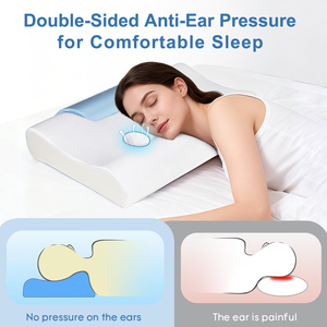<span class=keywords><strong>Oreiller</strong></span> cervical orthopédique moderne avec rembourrage en mousse à mémoire de forme, motif uni, 200TC, pour dormir au lit - Product Image 6