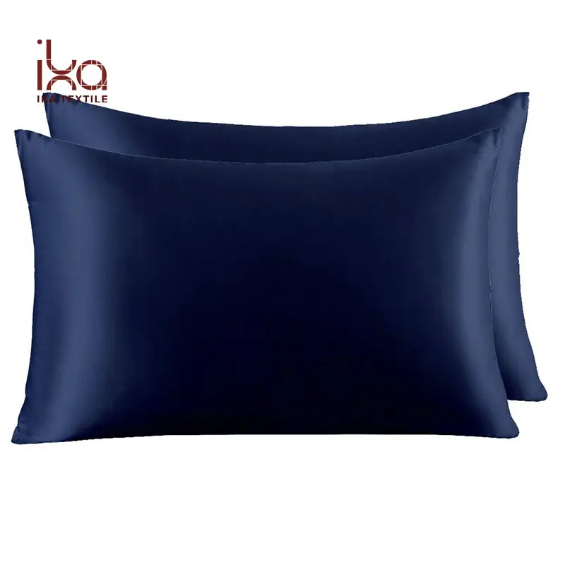 Wholesale Luxury Fashionable 22 Momme Custom Loogo Silk Satin Pillowcase Handmade 100% Silk