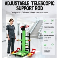 Fauteuil roulant monte-escaliers 2-en-1 électrique 159 kg avec batterie au lithium 24 V en alliage d'aluminium pour personnes âgées et handicapées