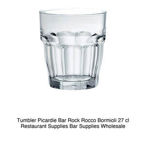 แก้วบาร์ร็อค Picardie 27 cl Bormioli Rocco สูง 9.5 ซม. เส้นผ่านศูนย์กลาง 8 ซม. - Product Image 2