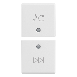 Two Half Keys 1M Source Track White Wall <b>Switches</b> 4.44x2.23x0.67cm - Product Image 1