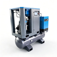 Compresor de Aire de Tornillo de 15KW 380V Lubricado con Aceite, Refrigerado por Aire, 16 Bar, Funcionamiento Silencioso para Construcción y Uso Doméstico con Bloque de Compresión