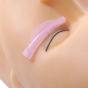 Stock direct usine 5 paires de coussinets oculaires en silicone auto-adhésifs roses en forme de <span class=keywords><strong>trompette</strong></span> pour recourber les faux cils - Product Image 3