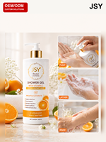 Gel Douche Éclaircissant et Hydratant à la Vitamine C et à l'Acide Hyaluronique, Nettoyage en Profondeur, Parfum Agrumes, 500 ml, Marque Blanche OEM ODM
