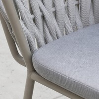 Ensemble de chaises de jardin en rotin - Mobilier d'extérieur en métal imperméable pour salon, salle à manger, hôtel et parc
