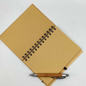 Funda de madera <span class=keywords><strong>para</strong></span> cuaderno de oficina, papelería, cubierta de Bambú - Product Image 2