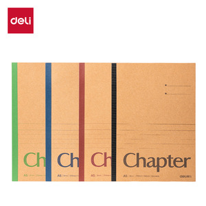 Deli Chapter A5 Kraft Paper Notebook 60 Sheets Sewing Binding Digital Printing - Product Image 1
