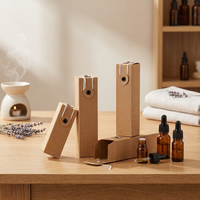Boîte d'emballage pour huiles essentielles cosmétiques en carton kraft brun recyclé pour diffuseur d'arômes tendance, emballage cadeau artisanal