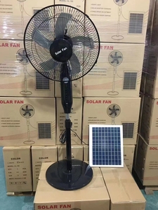 16 inch năng lượng mặt trời AC DC 12V với ánh sáng LED 5 Blades có thể sạc lại năng lượng mặt trời đứng <span class=keywords><strong>fan</strong></span> hâm mộ với bảng điều khiển và pin chủ tầng quạt năng lượng mặt trời - Product Image 3