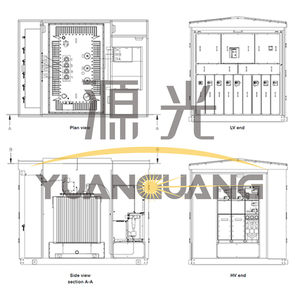 10kV 20kV 0.4kV Compact Package Substation 200kVA 250kVA 315kVA 400kVA 630kVA Prefabricated Compact Substation <strong>Transformer</strong> - Product Image 2