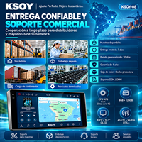 Autoradio universel KSOY 9,21/10,1 pouces Android 16 avec tableau de bord, navigation GPS, écran tactile et affichage QLED