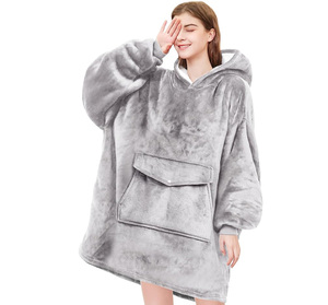 Mặc Chăn Quá Khổ Fluffy Và Thoải Mái Sang Trọng Chăn Ấm Flannel Sherpa Áo Cho Phụ Nữ Người Đàn Ông - Product Image 1