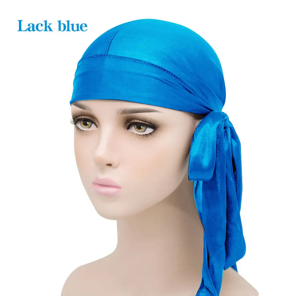 Eastsunshine all'ingrosso Custom Bonnet Bandana Long Men Silky Satin Silk Hat Duragesic Durag