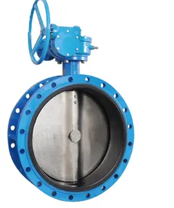 304 316 stainless steel Worm Gear Operated Rubber Seal U Flange Type Butterfly Valve for Sea Water