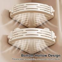 Support d'angle de douche à ventouse supérieure, sans perçage, organisateur de salle de bain à ventouse, crochets amovibles en plastique ABS, design moderne
