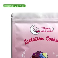 Sacs en Mylar à fermeture éclair, imprimés sur mesure, résistants à l'humidité, pour l'emballage de produits comestibles, de bonbons gélifiés et de biscuits