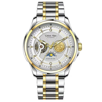 Nouvelle montre mécanique pour homme à mouvement automatique, design soleil, lune et étoiles, tendance TikTok